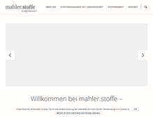 Tablet Screenshot of mahlerstoffe.de